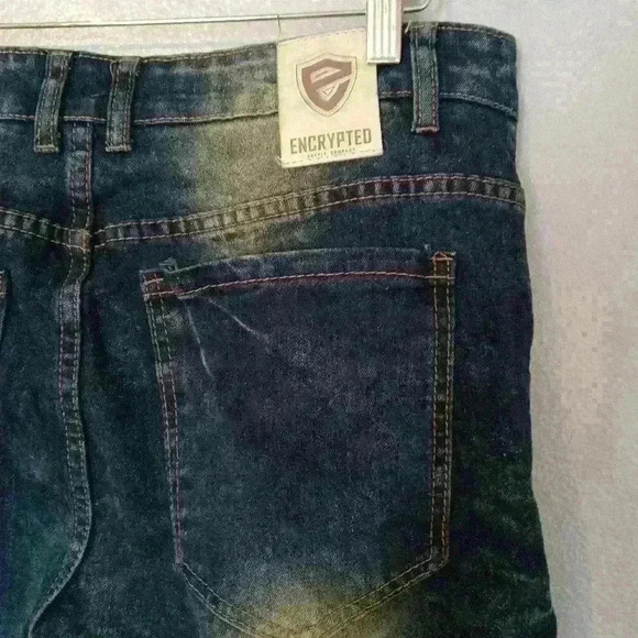 Encrypted Distressed Denim Jeans size W 34 L 32 - Picture 8 of 15